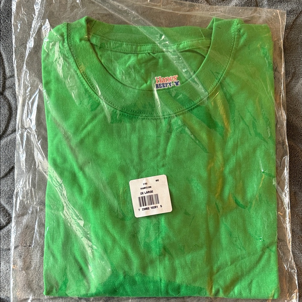 Hanes Men's Bright Green Short Sleeve Tee